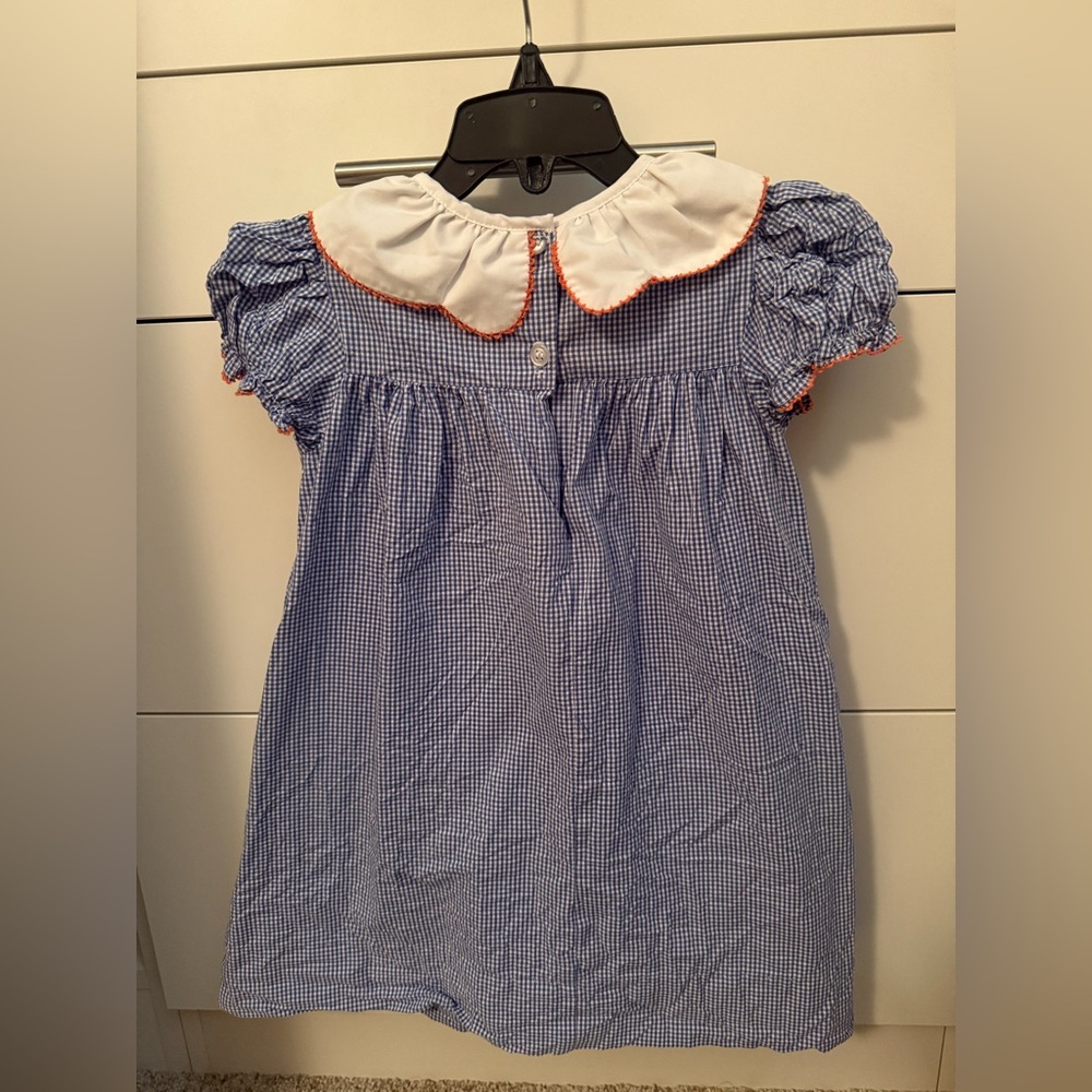 Classic Whimsy Pumpkin Gingham Dress - Picture 2 of 3